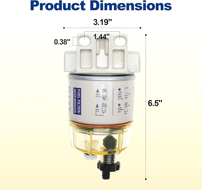 iFJF R12T Fuel Water Separator Marine Assembly