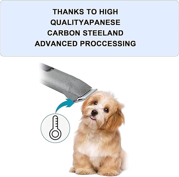 2PCS T84 Blade Dog Grooming Replacement Blades Compatible with Andis Dog Clippers,Dog Clipper Blades Compatible with Wahl KM-10 Series Clippers, Oster A5,Size-T-84 3/32-Inch Cut Length