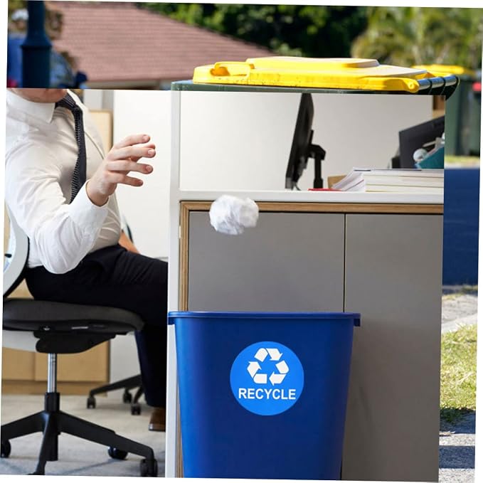 8pcs Trash Sorting Decals Self-Adhesive Waste Container Stickers