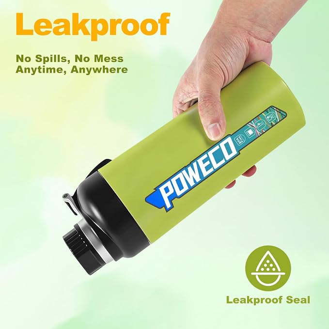 Ceramic Lined Water Bottle, 18 oz Insulated Travel Mug