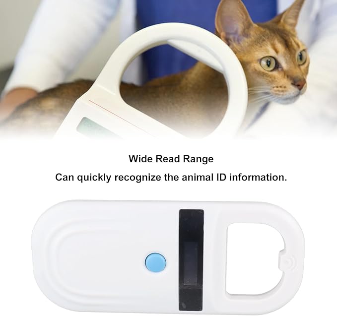Microchip for Dogs, Pet Microchip Reader, Dog Chip Scanner, Suitable for Reading Microchips in Dogs and Other Animals