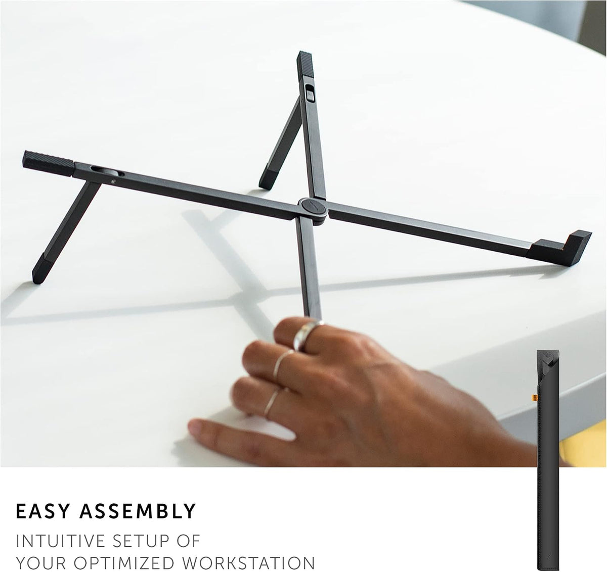 Native Union Fold Laptop Stand – Ultra-Slim Foldable & Portable Laptop Stand – Ergonomic & Optimized Viewing Angle – for 13 to 16 Inch MacBooks & Laptops, 10 to 16 Inch iPads & Tablets (Black)