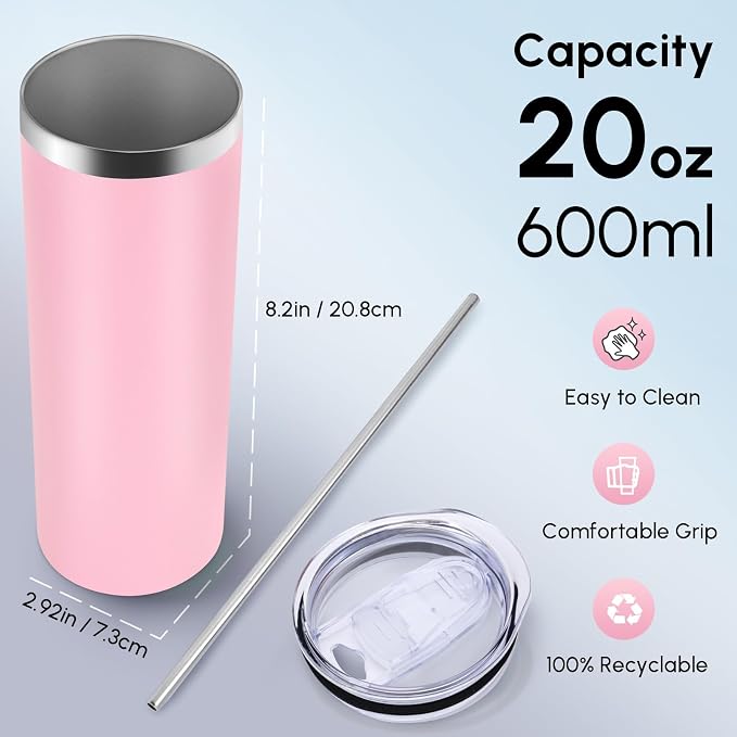Volhoply 12 Pack Skinny Tumblers