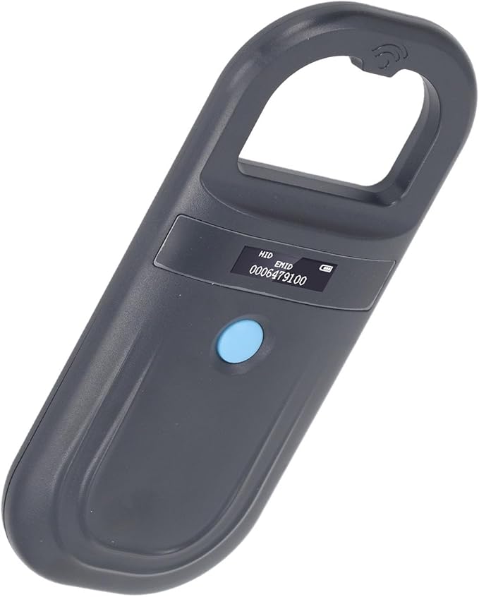 Portable Pet Microchip Scanner, 134.2KHZ FDX B EMID Reader with USB Data Upload, OLED Display Pet Scanner with Built in Buzzer, Ideal for Identification
