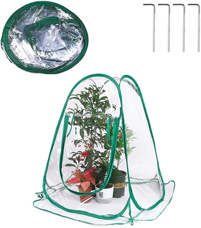 Mini PVC Greenhouse Cover Portable Insulated Pop Up Flower House