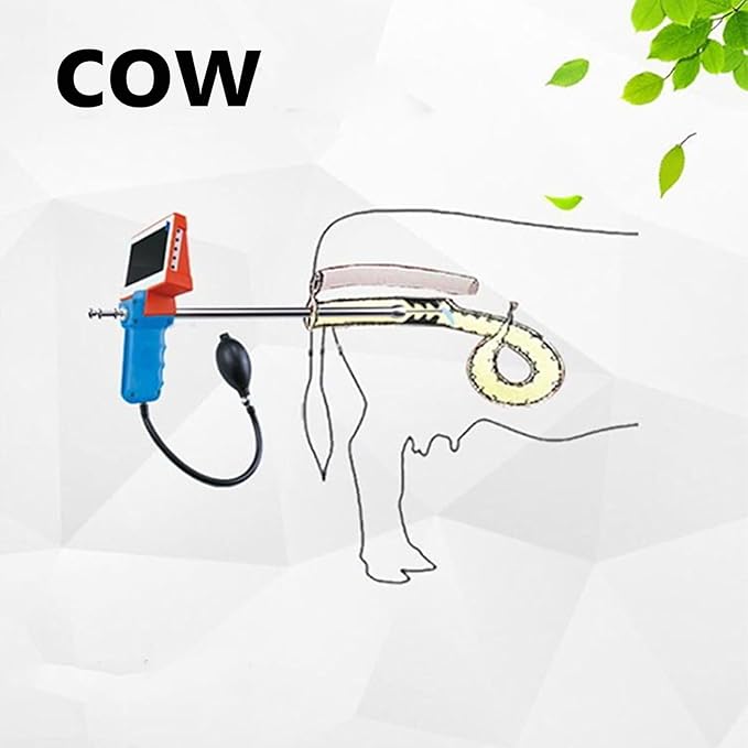 Artificial Insemination AI Gun Dog Visual Video Breeding Device Veterinary Tube Needle Gun for Medium or Large Dog,with Adjustable Light,Photo and Video Functions Dog