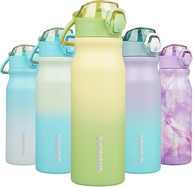 BJPKPK 25 oz Insulated Water Bottle, Stainless Steel Flask | Leak Proof Locking