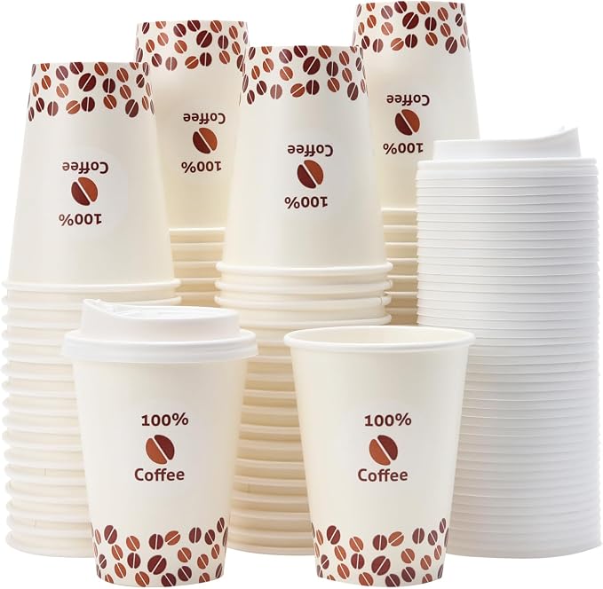 Tamone 100 PACK 12OZ Disposable Coffee Cups