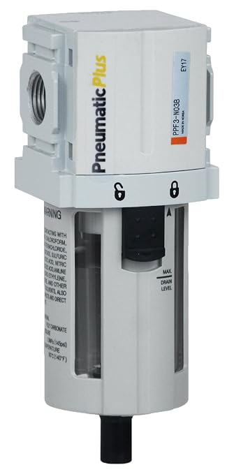 PneumaticPlus PPF3-N03B Compressed Air Particulate Filter 3/8" NPT, 5 Micron