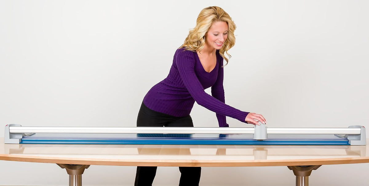 Dahle 472 Premium Rolling Trimmer, 72" Cut Length, 12 Sheet Capacity, Self-Sharpening, Automatic Clamp, German Engineered Paper Cutter