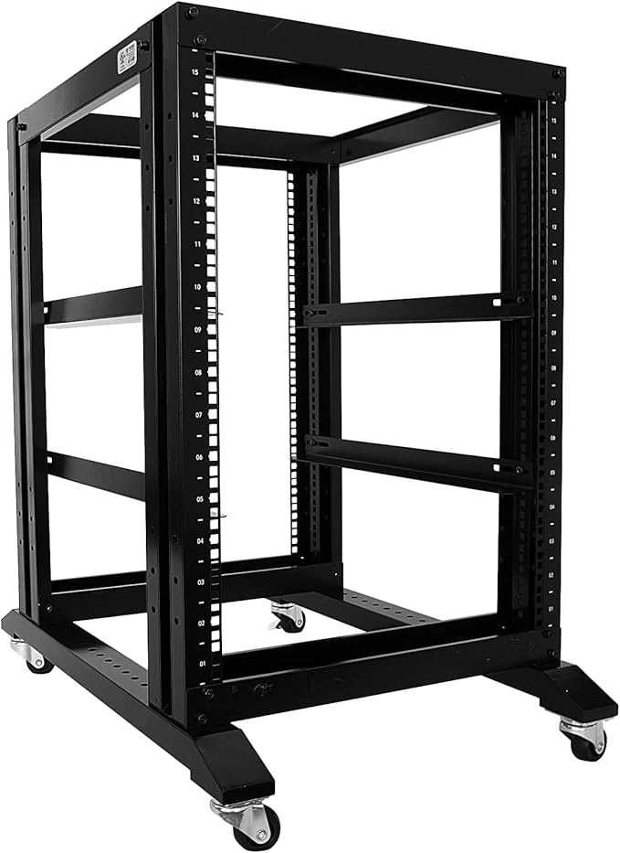 Raising Electronics Server Rack Open Frame Rack 4 Post 19 inch Adjustable