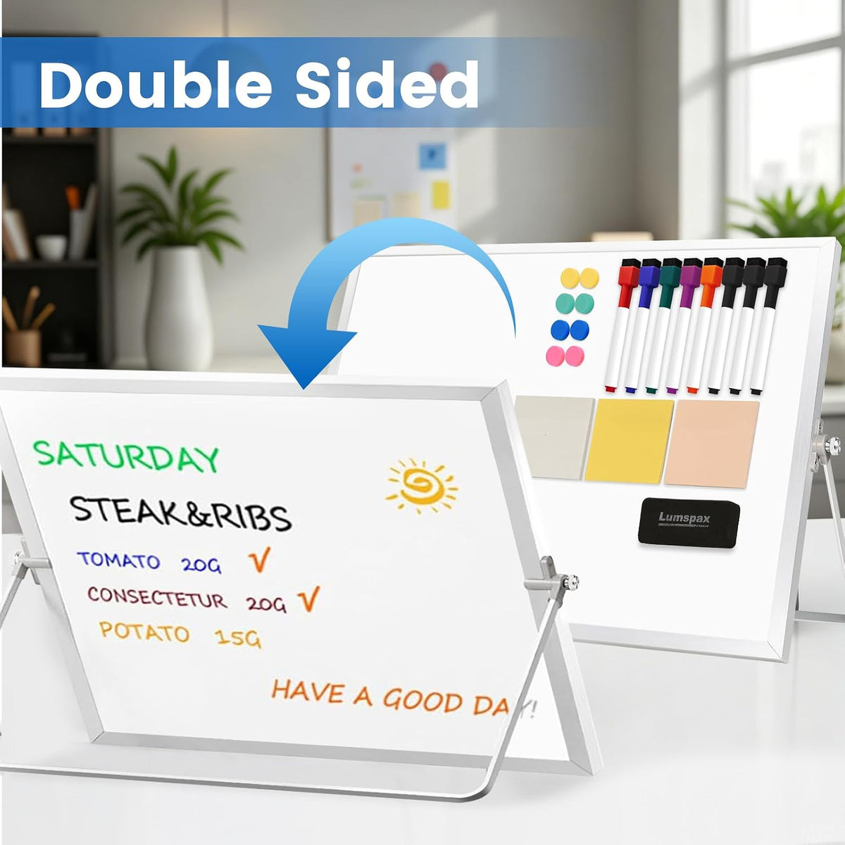 White Board with Stand, 24" x 18"