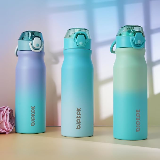 BJPKPK 25 oz Insulated Water Bottle, Stainless Steel Flask | Leak Proof Locking