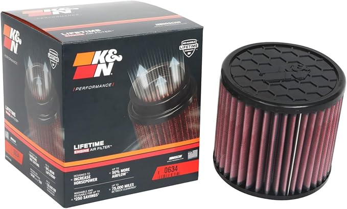 K&N High-Flow Original Lifetime Engine Air Filter: High Performance,