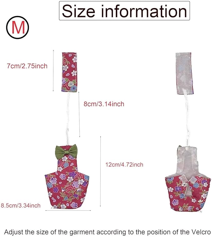 2 PCS Bird Diapers Pink&Blue Pattern Washable Reusable Parrots Nappy for Budgie Parakeet Cockatiel