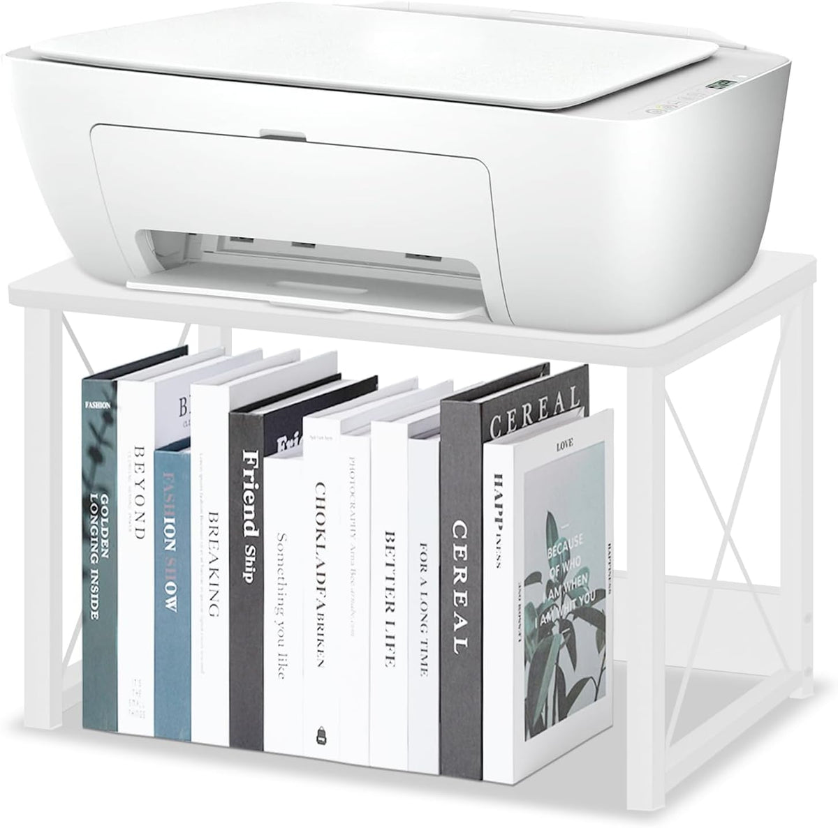 ELITEROO Desktop Printer Stand with Storage, Printer Stand Shelf