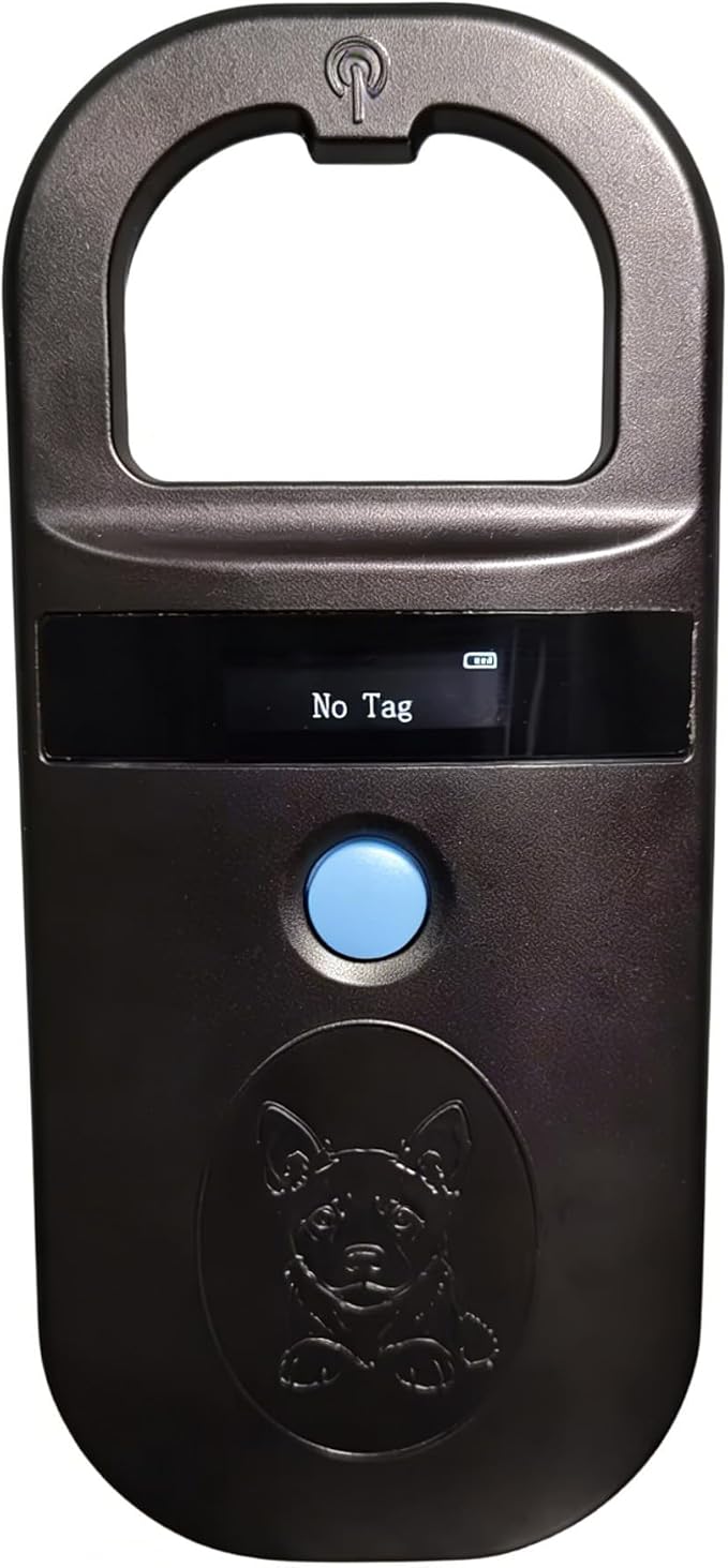 Pet ID Microchip Scanner 190A ISO11784/85/FDX-B/EMID AnimalHandheld Reader, 134.2kHz PetID Scanner Rechargeable Animal Chip Registration,for Dog/Cat/Pig/Animal
