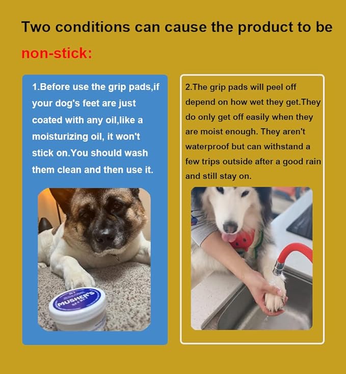 Dog Paw Pads Anti-Slip Grips,Dog Paw Protectors for Senior Dogs on Hot Pavement,Provides Traction to Keep Them from Slipping on Smooth Floors 20 sets-80 Pads Multicolor M