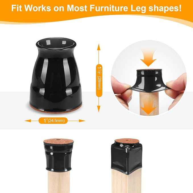 CHUNZEXI 36 Pack Extra Small Chair Leg Floor Protectors