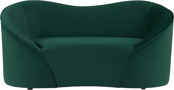 Tov Furniture Poodle Waterproof Upholstered Velvet Pet Bed (Forest Green)