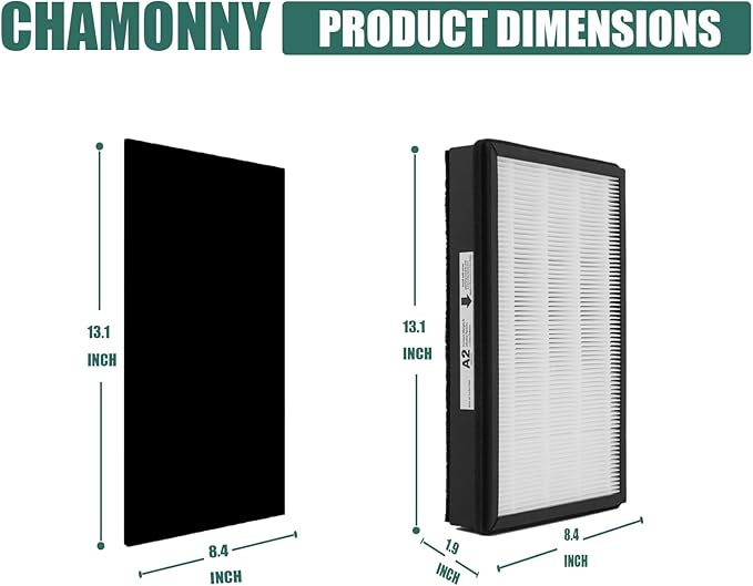 A2 True HEPA Replacement Filter Size A2, Compatible