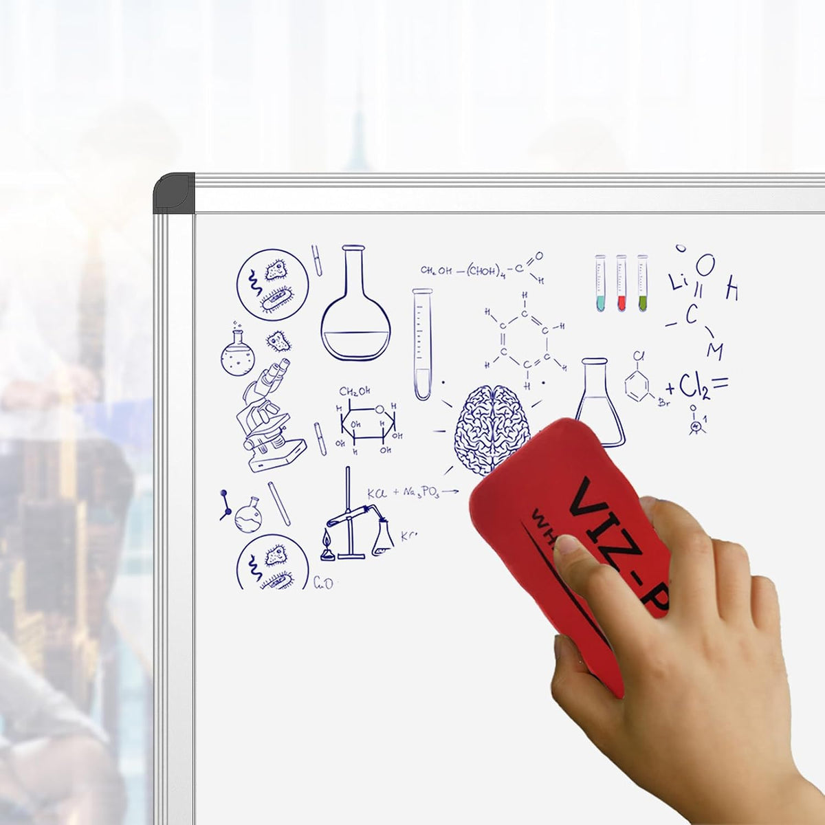 VIZ-PRO Magnetic Dry Erase White Board for Wall, 48 x 36 Inches, 2 Pack