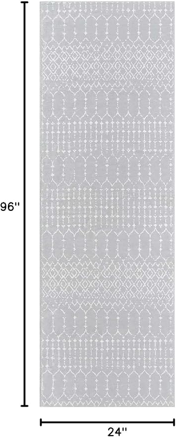 Lahome Moroccan Runner Rugs for Hallway 2x8 Throw Ultra-Thin Kitchen Rugs
