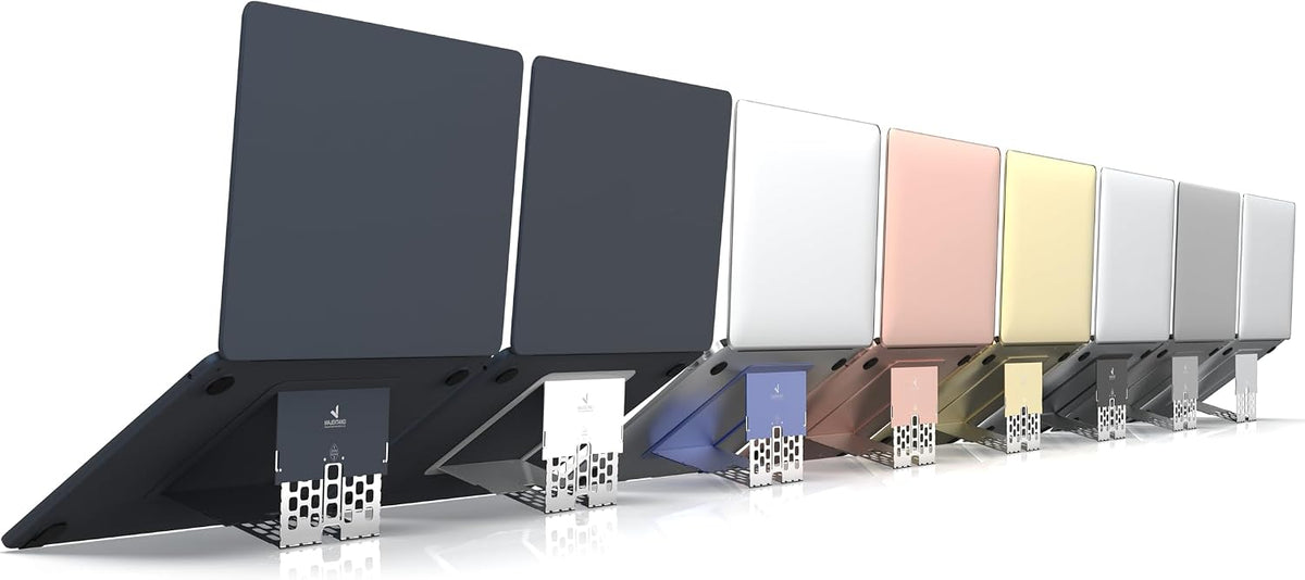 Invisible Laptop Stand, Stick-On 6-Level Riser for Mobile Work