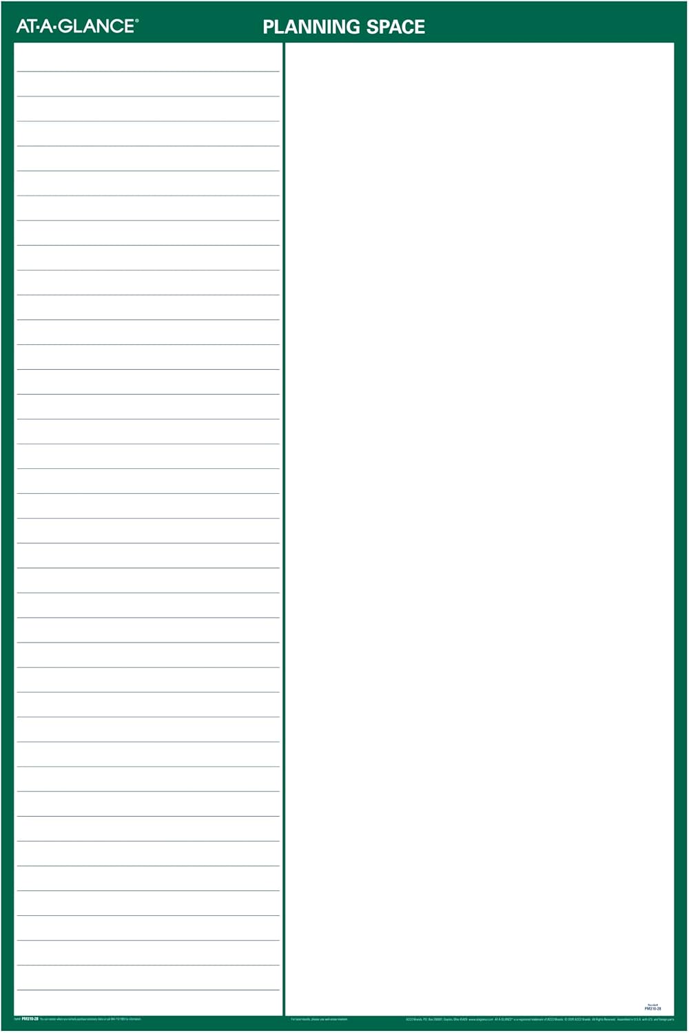 AT-A-GLANCE 2026 Erasable Calendar, Dry Erase Wall Planner, 32" x 48", Extra Large, Vertical, Reversible (PM3102826)