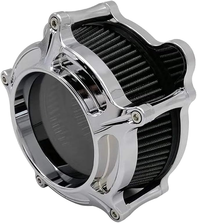 Harley Air Cleaner Chrome See Through Intake Filter Kit Cnc Cut
