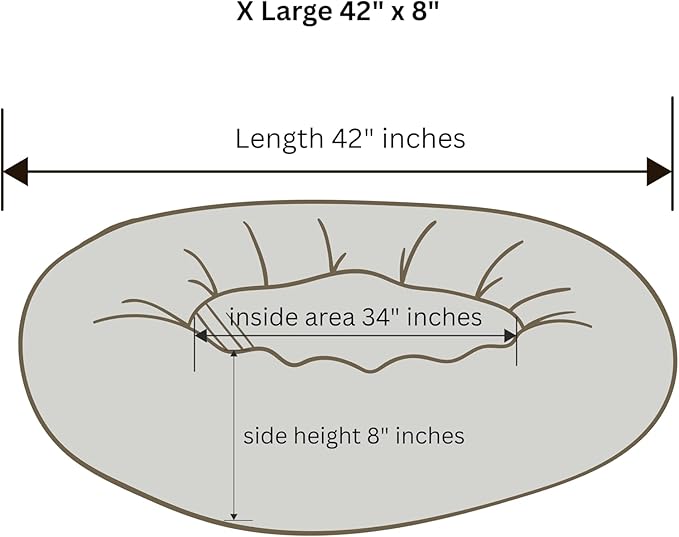 Organic Cotton Canvas Dog Bed: Removable Cover, Natural Fill - Made in USA (Sage Green, X Large 42" x 8" inches)