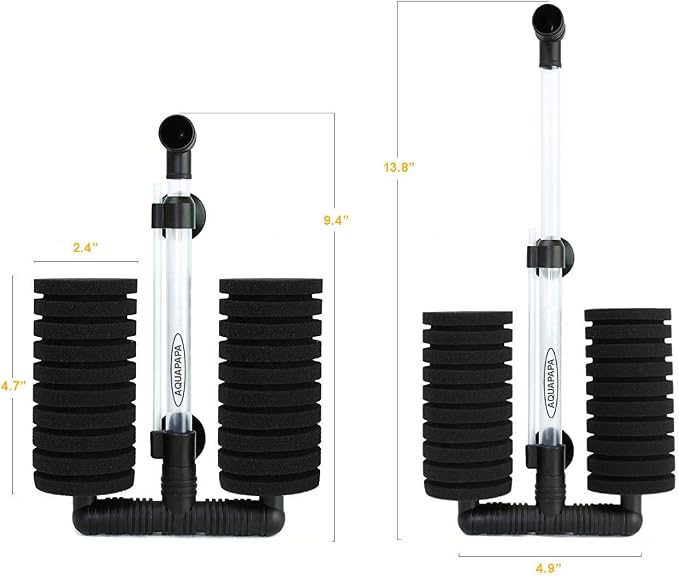 Aquarium Bio Sponge Filter 2 PCS