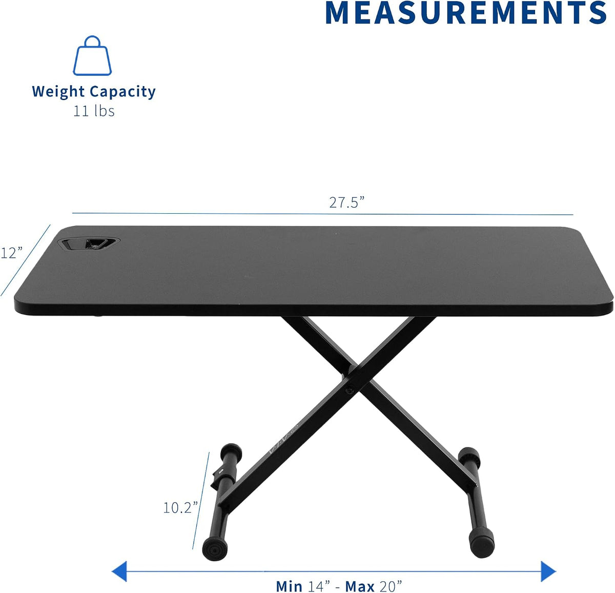 VIVO Black 28 in Single Top Standing Desk Converter, DESK-V011F