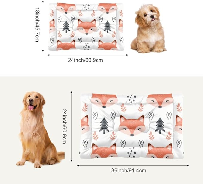 Ultra Soft Dog Pads with Anti-Slip Bottom, Cute Animals Cat Pillow Puppy Crate Pads Dogbeds for Lg Dogs Comfy Kennel Mat for Indoor& Outdoor Sofa Cars, Machine Washable 24 X 18 Inch
