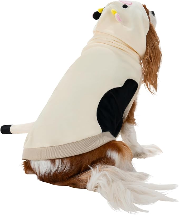 Squishmallows Original Connor The Cow Pet Hoodie - Ultrasoft Official Jazwares Pets Apparel (Medium) Multicolor