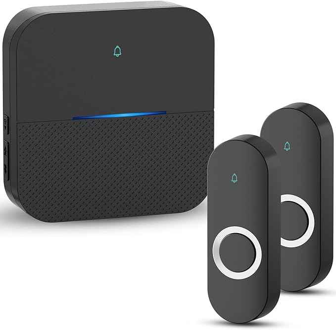 AIDA Lighted Wireless Doorbell for Home, Waterproof Battery Doorbell 1