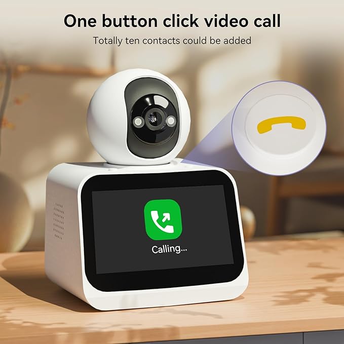 4.3" Smart Home Camera: 1080P HD Video, Two-Way Video Calling, and Motion Detection for Family & Pet Monitoring