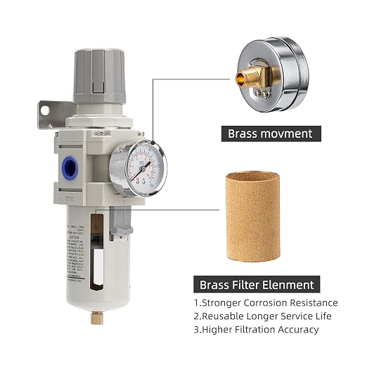 Air Compressor Water Separator Filter 3/4" NPT 0-150 PSI, Compressed Filter