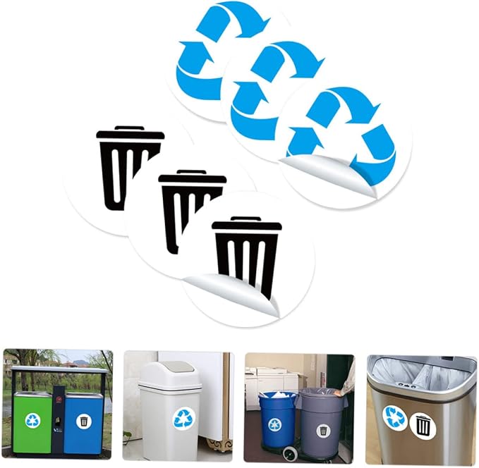 DECHOUS 1set Self-Adhesive Garbage Sorting Label Stickers of Waste Container