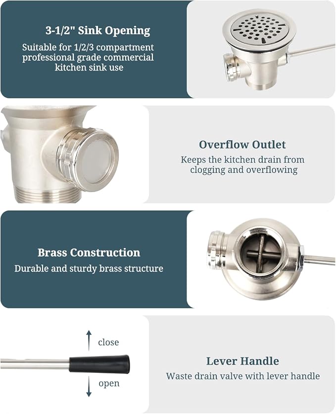 3-1/2 Inch Commercial Sink Drain