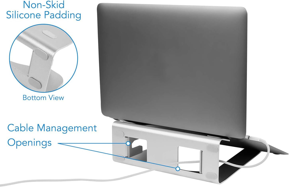 Mount-It! Vertical Laptop Holder for Desk, 2-in-1 Aluminum Laptop Stand