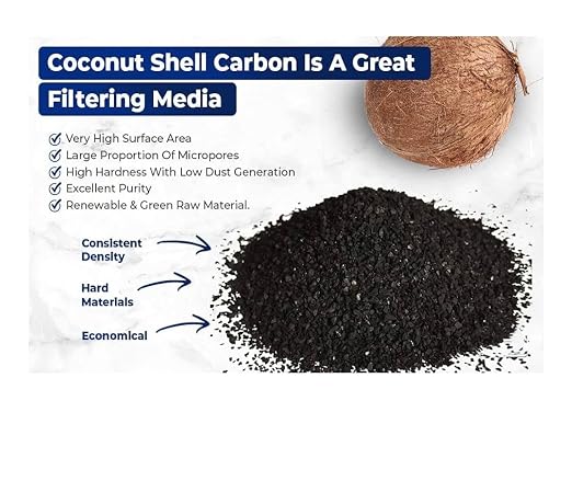 Granular Activated Carbon – 5 LBS | Coconut Shell GAC Media 12×40 Mesh