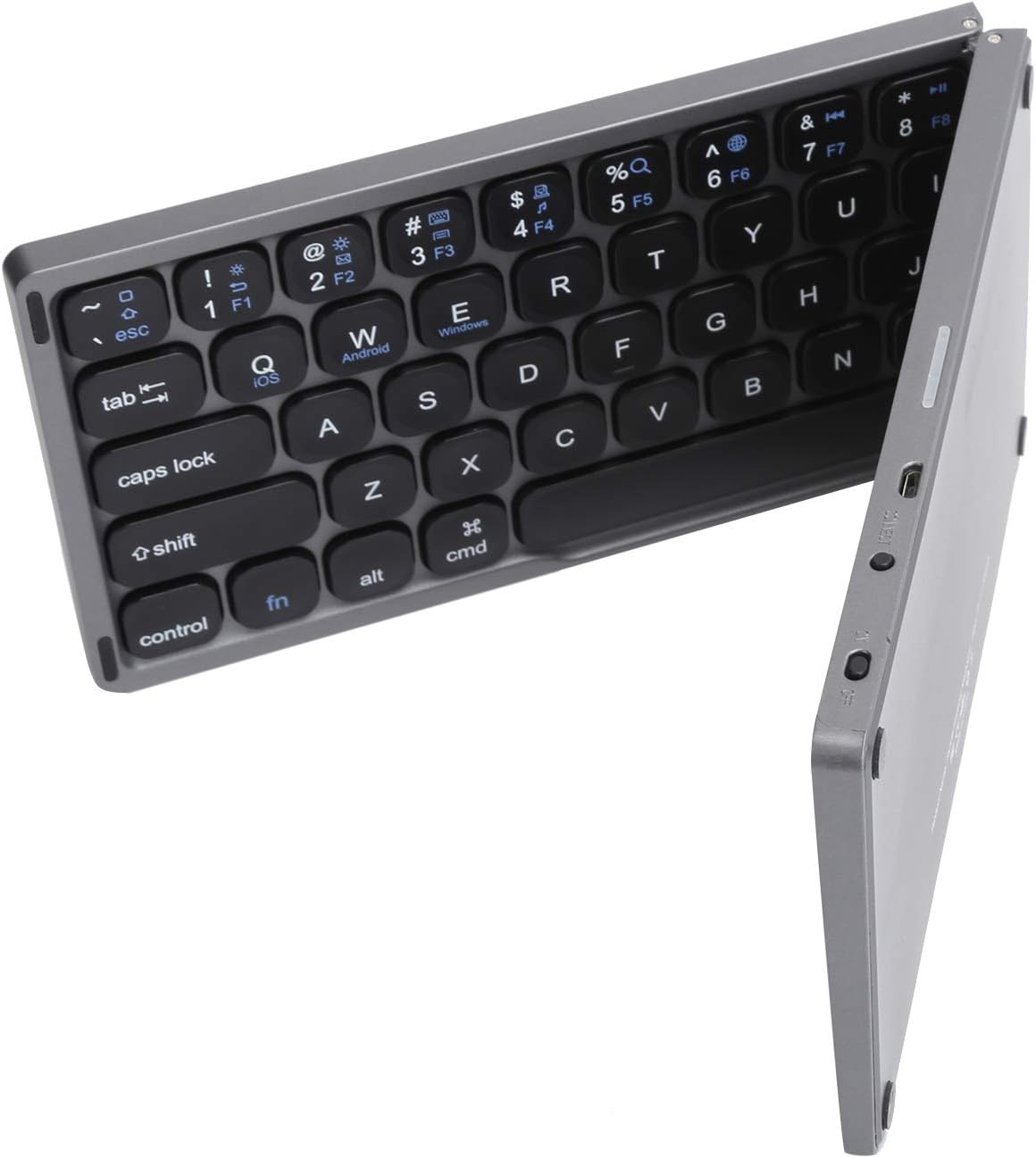 Hilitand Folding Bluetooth Keyboard, Ultra?Thin Foldable Keypad Full?Size Typewriter for iOS for Android for Laptop Tablet Smartphone()