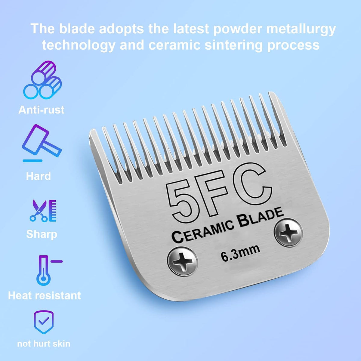 Detachable Ceramic Pet Blades Compatible with Andis & Oster A5 Grooming