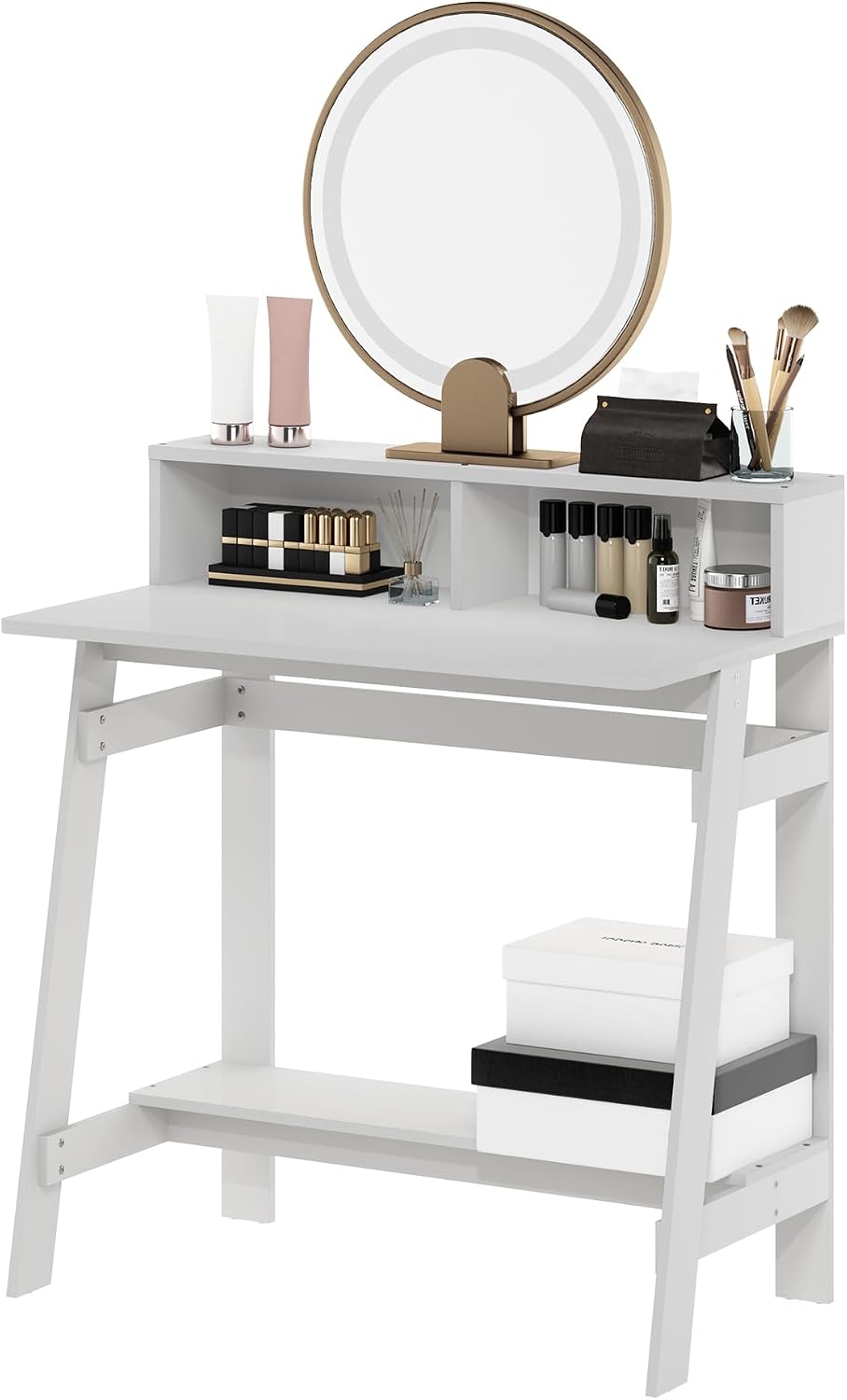 Furinno Simplistic A Frame Computer Desk, Regular, White