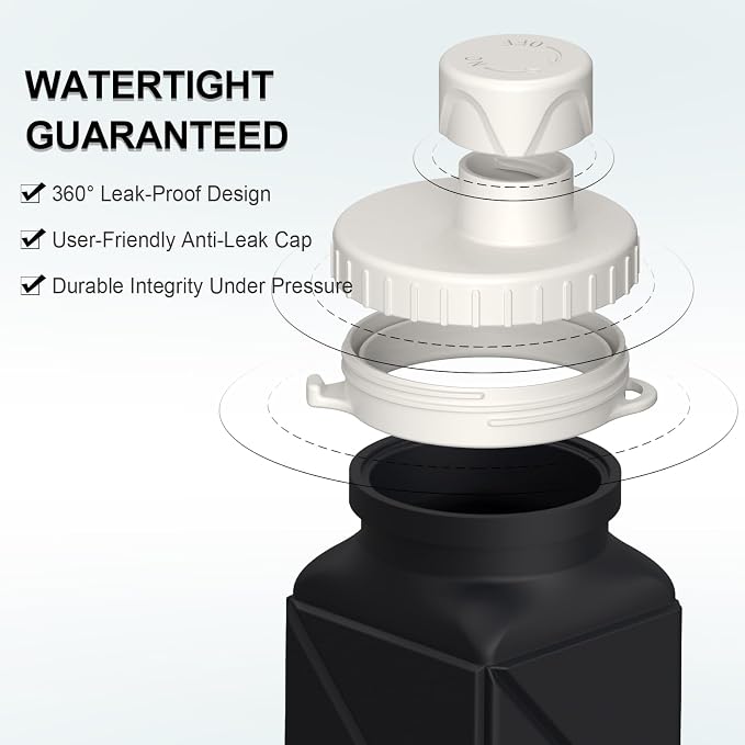 BEAUTAIL Collapsible Water Bottles 21oz/610mL, Silicone Travel Water Bottle |
