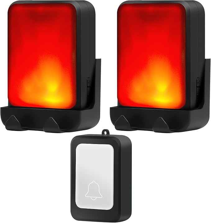 Loud Flash Doorbell with 7 Colors of Bright Light and 4 Volumes, Wireless