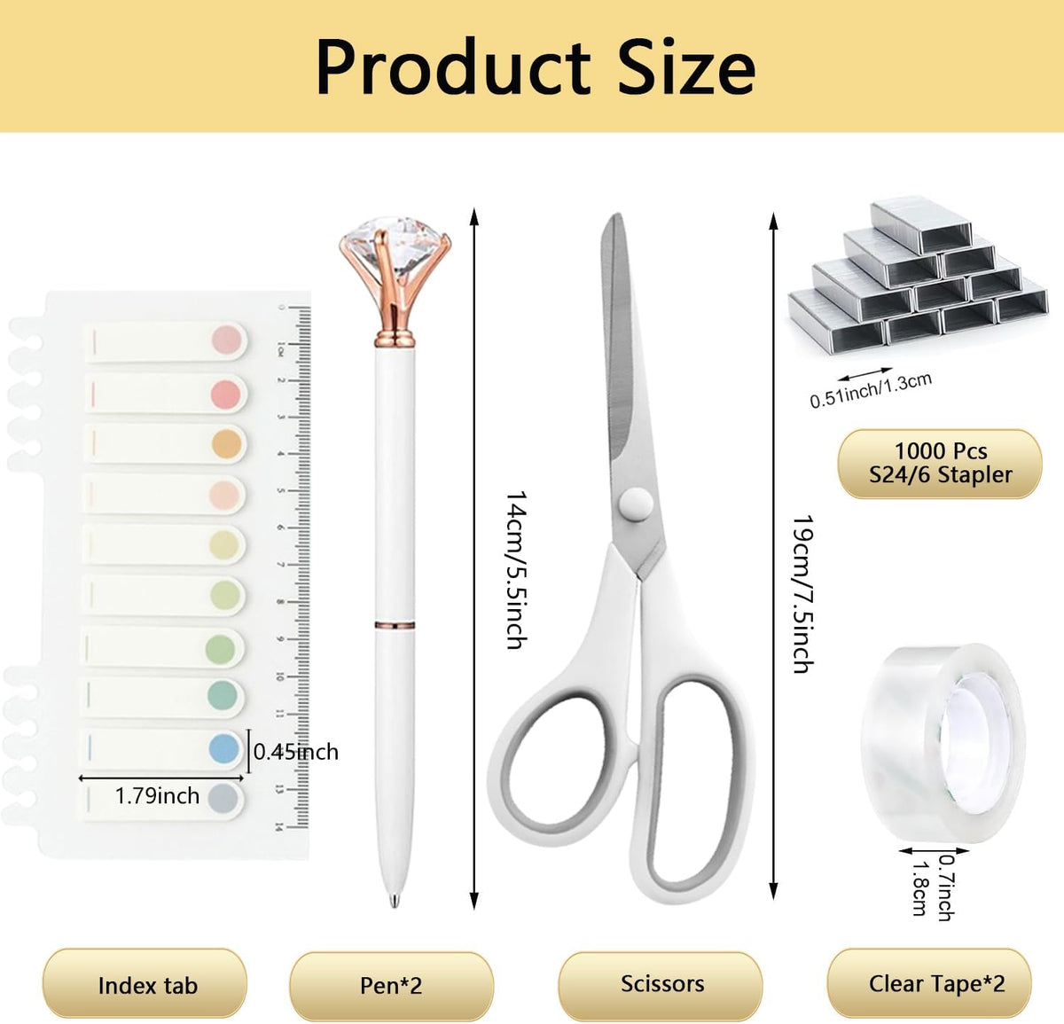 Office Supplies,Desk Accessories,Desk Organizer,Stapler,Tape Dispenser,Folding Phone Holder,Scissors,Notebook,Staple Remover,Staples,Clear Tape,Sticky Notes,Paper Clips,Bookmark,Pen,Pen pals Ect.27pcs