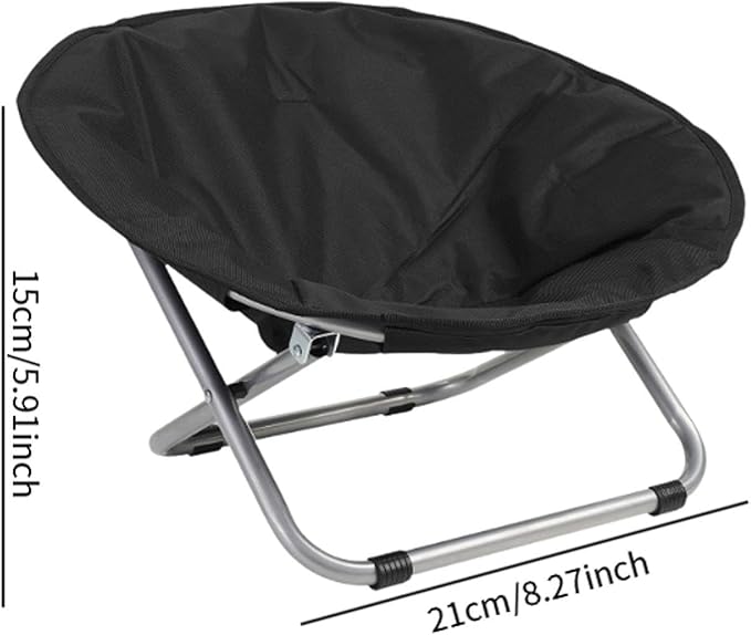 Elevated Pet Bed Foldable Cozy Cot Breathable Portable Rest Sleeping Metal Frame Furniture Sofa Nesting Bed Comfortable Chair for Dogs- Black