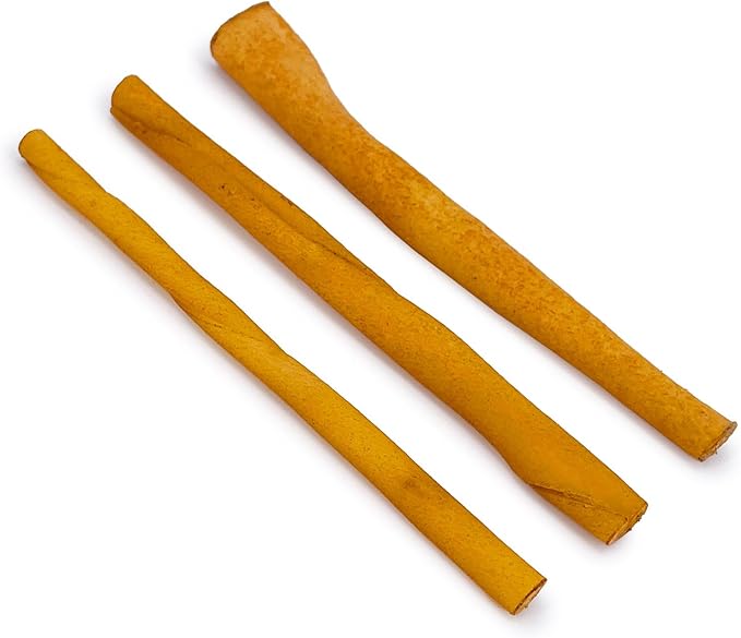 ValueBull USA - Rawhide Twists for Small Dogs, 5 Inch, Smoked, Varied Thicknesses, 100 Count - Natural & Safe, USA Beef Hide, Long Lasting, Chemical Free, No Artificial Flavors